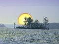 Moon Rise on Georgia Lake