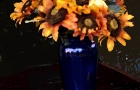 Sunflowers in Blue Vase