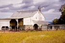 White Barn Grey Sky
